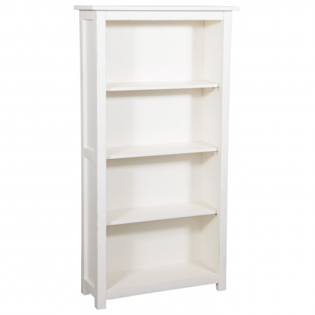 Mobila Birou - Bibliotecă mică,  L68*25*H130 cm,  alb antic,  lemn masiv