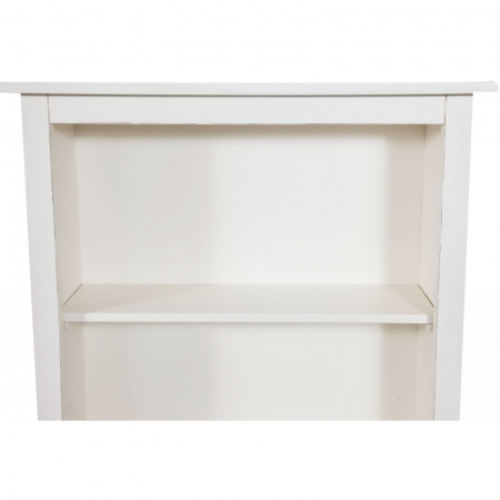 Bibliotecă mică,  L68*25*H130 cm,  alb antic,  lemn masiv [3]