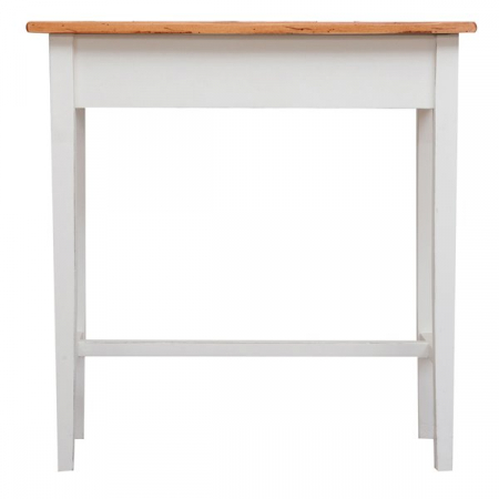 Masa consola, L73*36*H75 cm, alb/natur antichizat, lemn masiv [2]