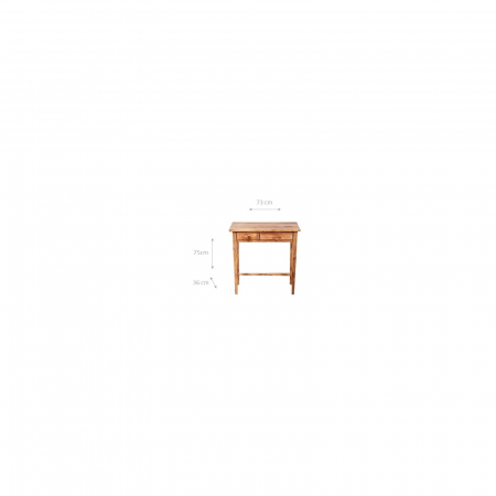 Masa consola, L73*36*H75 cm, natur antichizat, lemn masiv [1]