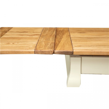 Masa extensibila, L120(210)*80*H80 cm, alb antic/natur, lemn masiv [6]
