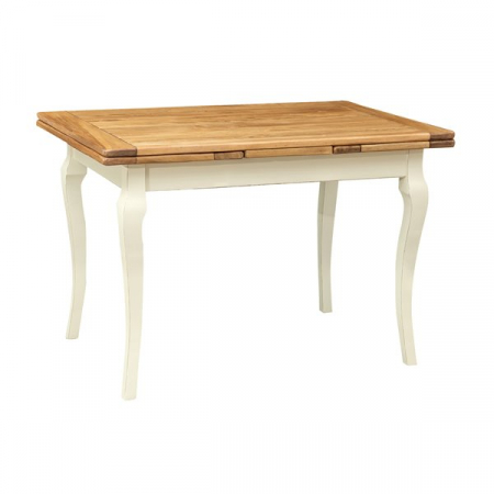 Masa extensibila - Masa extensibila, L120(210)*80*H80 cm, alb antic/natur, lemn masiv