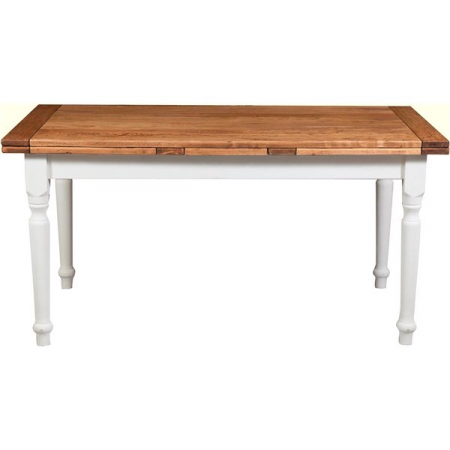 Masa extensibila, L160(290)*90*H80 cm,  alb antic/natur, lemn masiv [1]