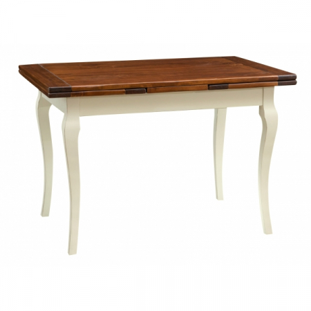 Masa extensibila - Masa extensibila, L120(210)*80*H80 cm, alb antic/nuc, lemn masiv