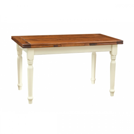 Masa extensibila - Masa extensibila,  L140(240)*80*H80 cm, alb antic/nuc, lemn masiv