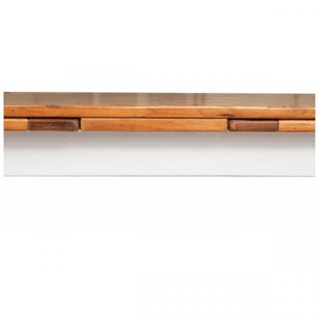 Masa extensibila, L160(290)*90*H80 cm, alb antic/nuc antichizat, lemn masiv [5]