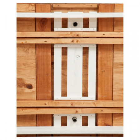 Masa extensibila, L160(290)*90*H80 cm, alb antic/nuc antichizat, lemn masiv [7]