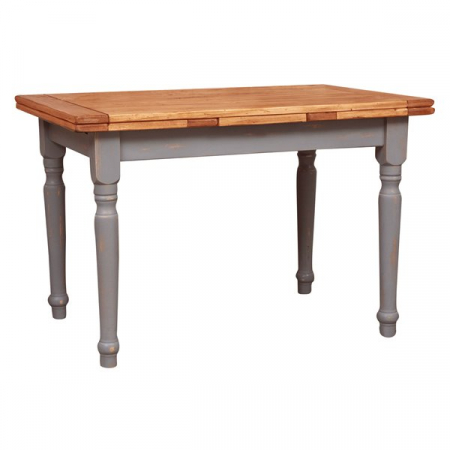 Masa extensibila - Masa extensibila, L120(210)*80*H80 cm, natur/gri antichizat, lemn masiv