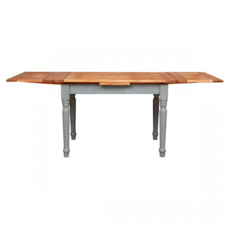Masa extensibila, L120(210)*80*H80 cm, natur/gri antichizat, lemn masiv [2]