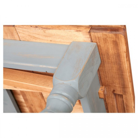 Masa extensibila, L120(210)*80*H80 cm, natur/gri antichizat, lemn masiv [9]