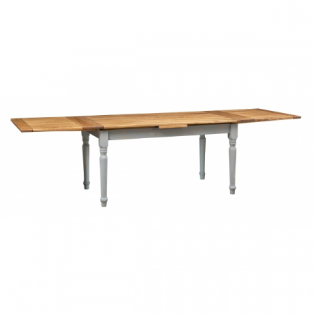 Masa extensibila, L160(290)*90*H80 cm,  natur/gri antic, lemn masiv [2]