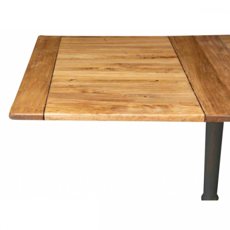 Masa extensibila, L160(290)*90*H80 cm,  natur/gri antic, lemn masiv [4]