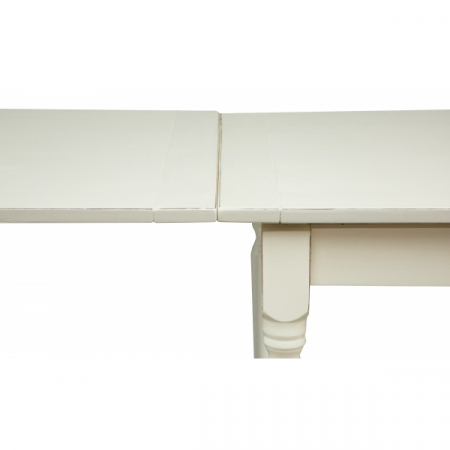 Masa extensibila, L140(240)*80*H80 cm,  alba antic, lemn masiv [4]