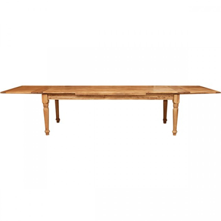 Masa extensibila, L250(380)*100*H80 cm, culoare natur antic, lemn masiv [2]