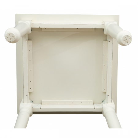 Masa fixa, L 70*70*H78 cm, culoare alb antic, Lemn Masiv [8]