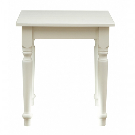 Masa fixa, L 70*70*H78 cm, culoare alb antic, Lemn Masiv [2]