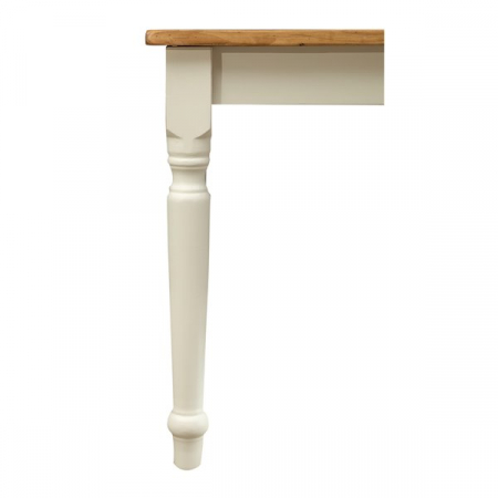 Masa fixa, L 70*70*H78 cm, culoare natur/alb antic, Lemn Masiv [4]