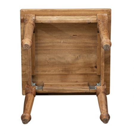 Masa fixa, L 70*70*H78 cm, culoare natur, Lemn Masiv [4]