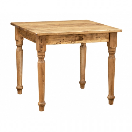 Masa Fixa fara Sertar - Masa fixa, L90 *90 *H78 cm, culoare natur antichizat, Lemn Masiv