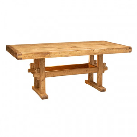 Mobila Rustica - Masa fixa, L300*110*H80 cm, natur antic, lemn masiv