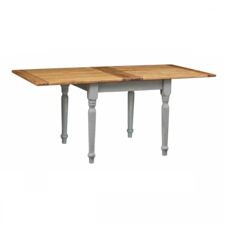 Masa pliabila, L90(180)*90*H80 cm, culoare natur/gri antic, Lemn masiv [3]