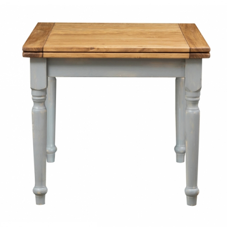 Masa pliabila, L90(180)*90*H80 cm, culoare natur/gri antic, Lemn masiv [1]