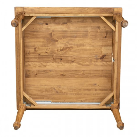 Masa pliabila, L120(240)*120*H80 cm, culoare natur, Lemn masiv [11]
