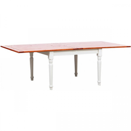 Masa pliabila,  L120(240)*120*H80 cm, culoare nuc/alb antic, Lemn masiv [3]