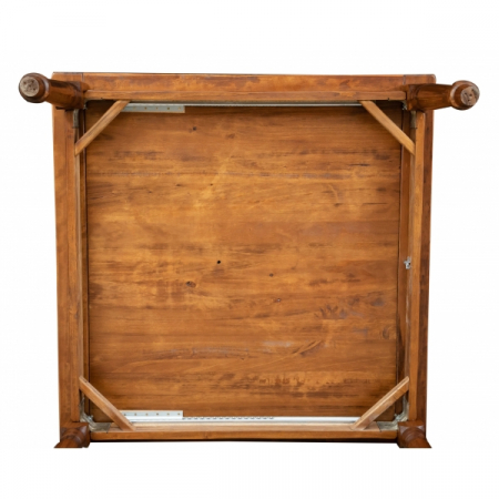 Masa pliabila,L120(240)*120*H80 cm,  culoare nuc, Lemn masiv [13]