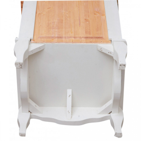 Noptiera,  L46*36*H70 cm, alb antichizat/natur,  lemn masiv [9]
