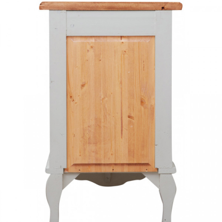 Noptiera,  L46*36*H70 cm, alb antichizat/natur,  lemn masiv [6]