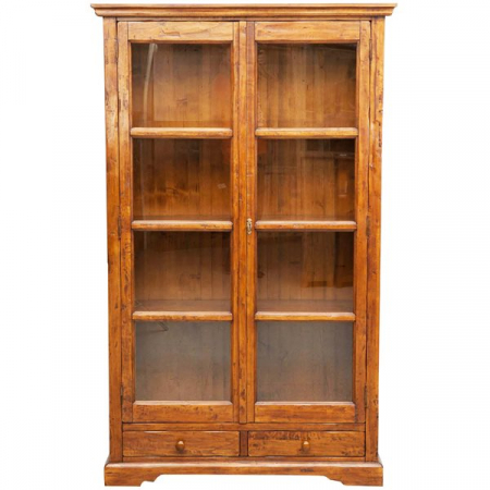 Vitrina,  L109*36*H180 cm, 2 usi 2 sertare, lemn masiv Vitrine - Vitrina,  L109*36*H180 cm, 2 usi 2 sertare, lemn masiv