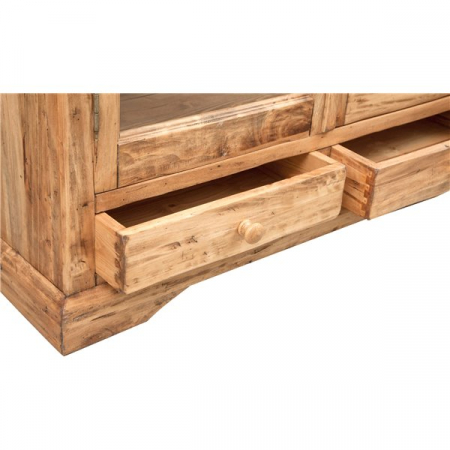 Vitrina,  L109*36*H180 cm, 2 usi 2 sertare, lemn masiv [4]