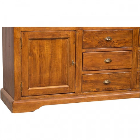 Vitrina cu usi si sertare, L230*38/ 50*H226 cm [1]