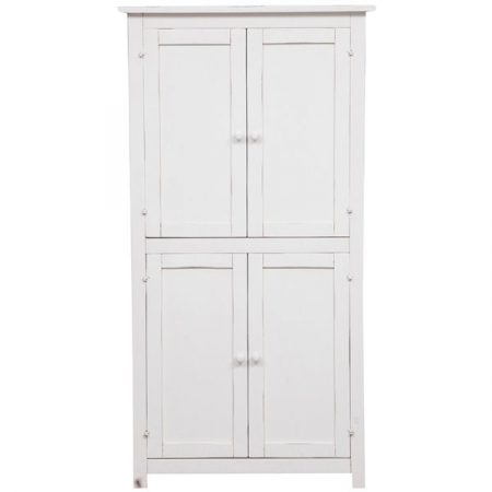 Mobila Birou - Dulap,  L68*25*H130 cm,  alb antic,  lemn  masiv