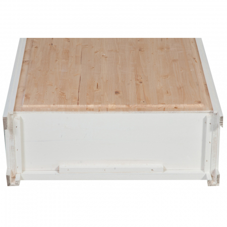 Vitrina mica,  L68*25*H98 cm,  alb/natur antic,  lemn masiv [3]