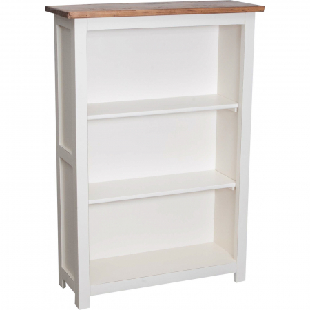 Mobila Birou - Vitrina mica,  L68*25*H98 cm,  alb/natur antic,  lemn masiv
