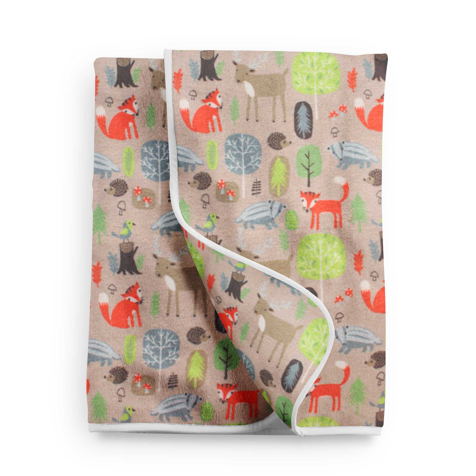 Paturica moale pentru bebelusi, Cozy Fleece, Tuxi Bebe, 70x90, animale padure