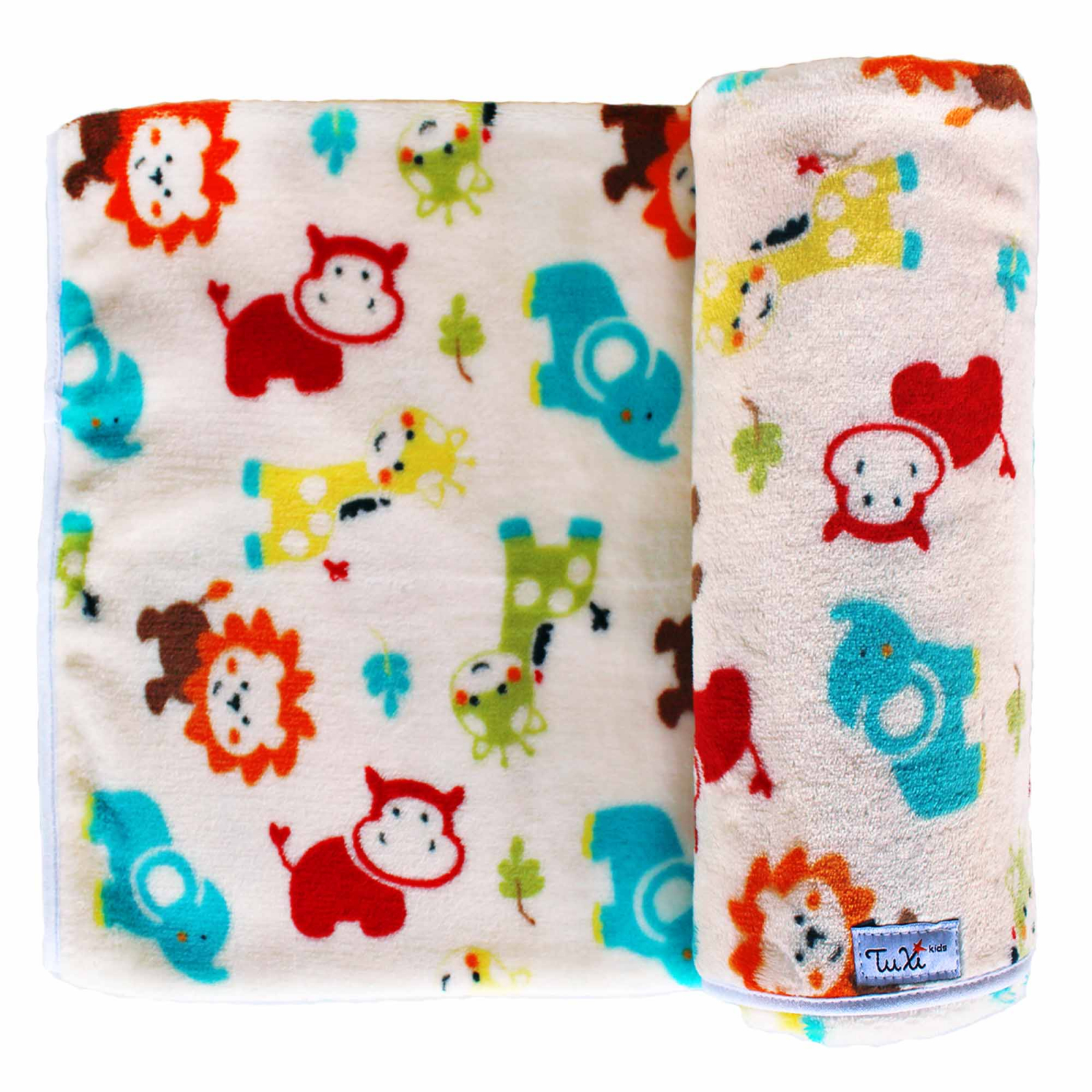 Paturica moale pentru bebelusi, Cozy Fleece, Tuxi Bebe, elefanti