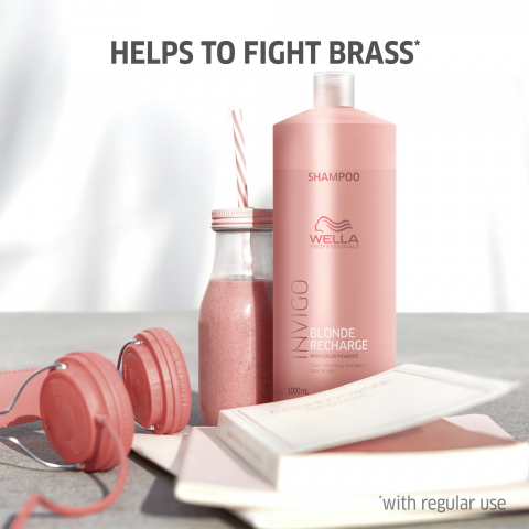 Sampon Wella Professionals Invigo Color Recharge Cool Blonde pentru neutralizarea tonurilor de galben, 1000 ml [1]