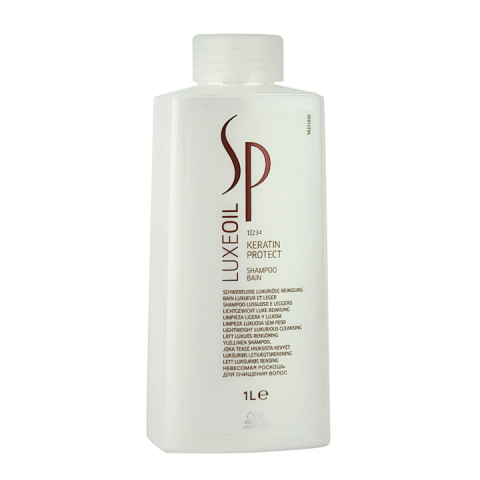 Șampoane profesionale - Sampon Wella Professionals SP LuxeOil Keratin Protect pentru par deteriorat, 1000 ml