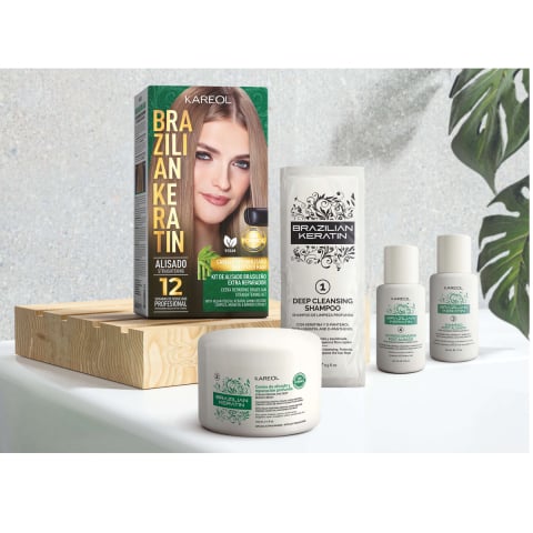Tratamente, Loțiuni , Uleiuri - Set de indreptare a parului brazilian, Kareol, Pentru par sensibil si deteriorat