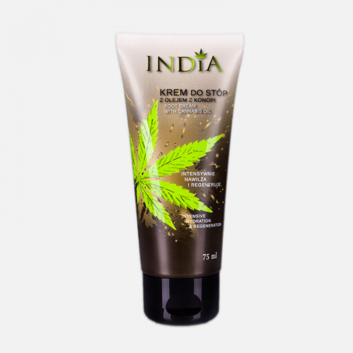 Crema pentru picioare, cu Ulei de Canepa, India Cosmetics, 75 ml [1]