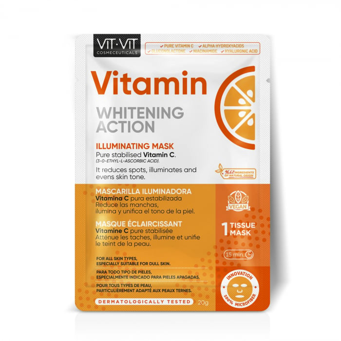 Masca Iluminatoare cu VITAMINA C, Acid Hialuronic,  Niacinamida (Vitamina B3), Diet Esthetic [1]