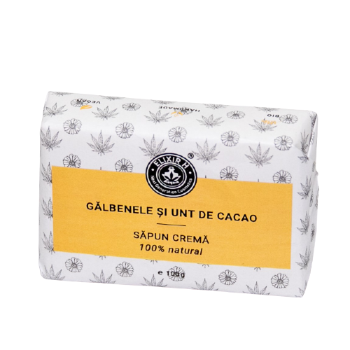 Sapun natural crema, GALBENELE SI UNT DE CACAO, 100 gr [2]