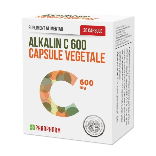 Vitamina C600 Alkalina, 30 capsule [1]