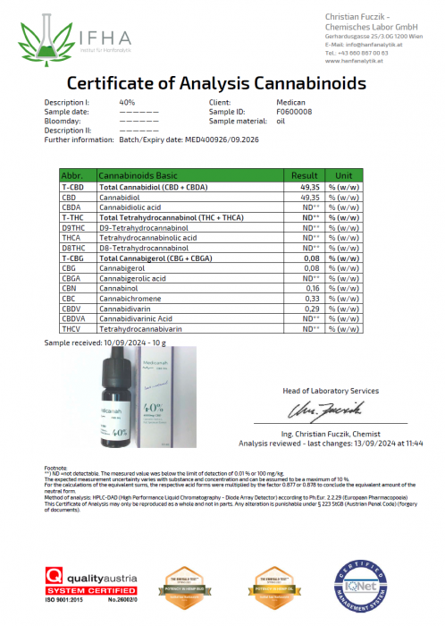 Ulei CBD 40%, 4000mg, Full Spectrum, Premium, 10ml [5]