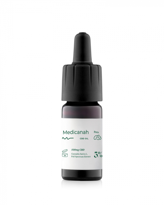 Ulei CBD 5%, 500mg, Caini si Pisici, Full Spectrum, Medicanah, Aroma Sunca, 10ml [3]