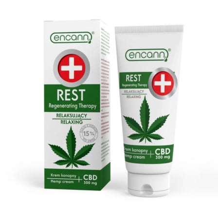 Cosmetice CBD - Crema CBD 300mg, Encann, REST, Regenerating, 150ml