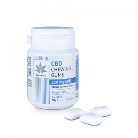 Dulciuri CBD - Guma de mestecat CBD, cannaline, 250mg, peppermint